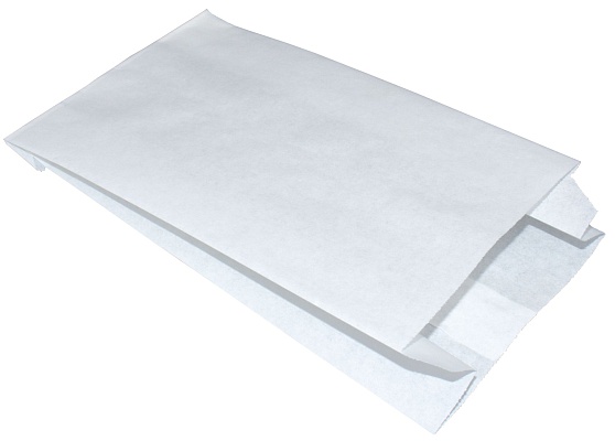 Пакет бумажный с плоским дном 100х50х175мм ЖС 40г/м2 цвет Белый Артпласт (х3400)
